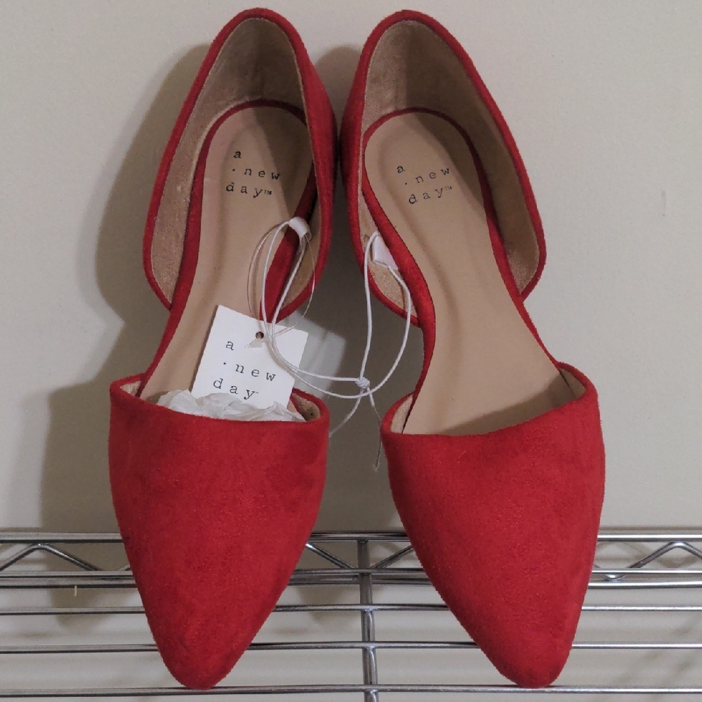 A New Day Scarlet Red Flats
